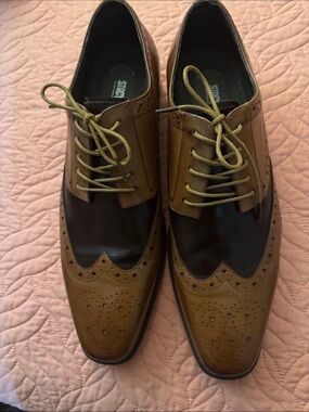 Men’s Stacy Adams Two-Tone Brown Wingtip Oxfords